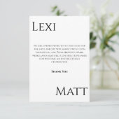 Mariage photo moderne Carte de remerciements (Debout devant)