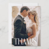 Mariage photo moderne Carte de remerciements (Devant)