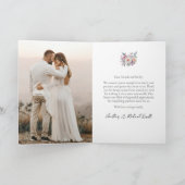 Mariage photo moderne Carte de remerciements plié (Intérieur)