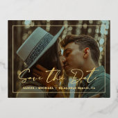 Mariage photo moderne enregistrer la carte postale (Recto)