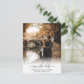Mariage photo moderne Enregistrer la date Cartes p (Debout devant)