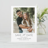 Mariage photo moderne Enregistrer la date Modèle (Debout devant)