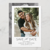 Mariage photo moderne Enregistrer la date Modèle (Devant / Derrière)