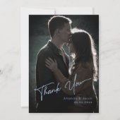 Mariage photo moderne et simple à script  Merci (Devant)