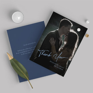 Mariage photo moderne et simple à script  Merci