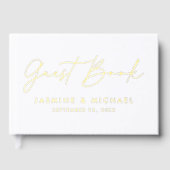 Mariage photo moderne Gold Foil Script (Recto)