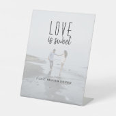 Mariage photo moderne L'amour est doux signe (Recto)