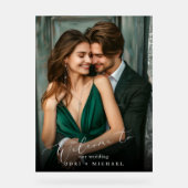 Mariage photo moderne minimaliste Bienvenue (Recto)