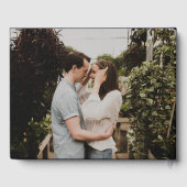 Mariage photo moderne noir et or Livre d'or (Verso)