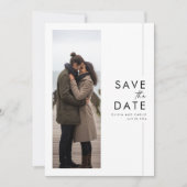 Mariage photo moderne Sauvez la date Invitation (Devant)