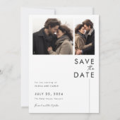 Mariage photo moderne Sauvez la date Invitation (Dos)
