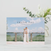 Mariage photo moderne simple Carte de remerciement (Debout devant)
