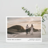 Mariage photo moderne simple Carte de remerciement (Debout devant)