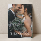 Mariage photo moderne simple Carte de remerciement