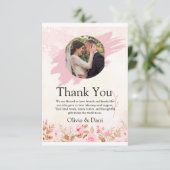 Mariage photo moderne simple Carte de remerciement (Debout devant)