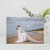 Mariage photo moderne simple Carte de remerciement (Debout devant)