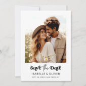 Mariage photo moderne simple Enregistrer la carte (Devant)
