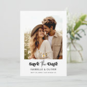 Mariage photo moderne simple Enregistrer la carte (Debout devant)