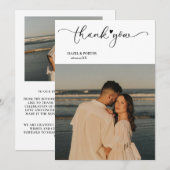 Mariage photo moderne simple Merci (Devant / Derrière)