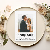 Mariage photo moderne simple Merci Note