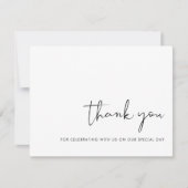 MARIAGE photo moderne STELLA Carte de remerciement (Devant)
