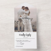 Mariage photo moderne tout en une invitation (À l'intérieur)