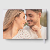 Mariage photo moderne violet et doré Wavy Frame (Verso)