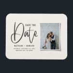 Mariage photo monochrome écrit à la main moderne e<br><div class="desc">Mariage photo monochrome moderne écrit à la main minima enregistrer la date faire-part de mariage. Vous pouvez modifier la couleur Arrière - plan et la couleur du texte en fonction de votre style. espace photo sur le dos.</div>
