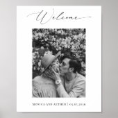 Mariage photo noir et blanc simple Affiche de bien (Devant)