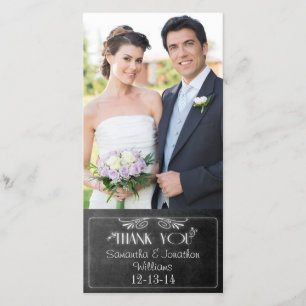 Mariage photo noir tableau noir Merci