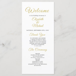 Mariage Photo Overlay Gold Script Programme modern