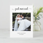 Mariage photo Pays blanc et gris Faire-part (Debout devant)