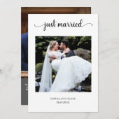 Mariage photo Pays blanc et gris Faire-part (Devant / Derrière)