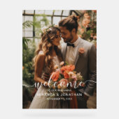 mariage photo personnalisé 'Bienvenue' (Recto)