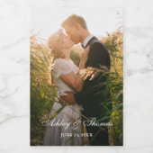 Mariage photo personnalisé Mini Étiquette de boute (Étiquettes simples)