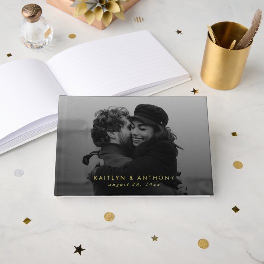 Mariage photo personnalisé simple (Recto ouvert)