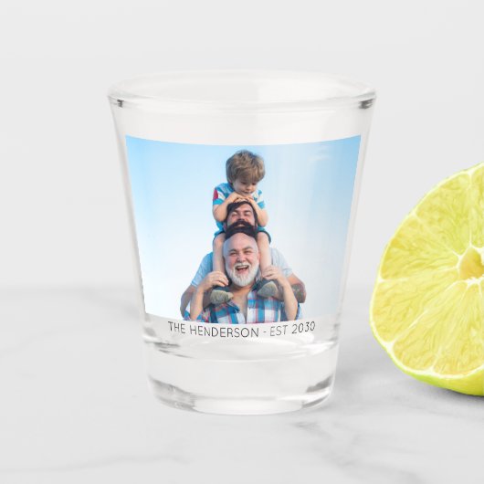 Mariage photo personnalisé verre de tir (Devant)