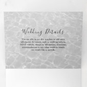 Mariage Photo Plage Invitation Tri-Fold (Intérieur en premier)