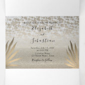 Mariage Photo Plage Invitation Tri-Fold (Intérieur au milieu)