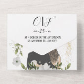 Mariage Photo Romantique tout en une invitation (Verso)