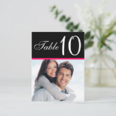 Mariage photo rose noir Numéro de tableau Cartes (Debout devant)