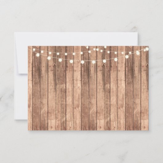 Mariage photo rustique Carte de remerciements Burl (Dos)