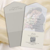 Mariage photo Sage Green Code Qr Modèle