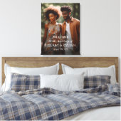 Mariage photo signe de bienvenue sur toile (Insitu(Chambre))