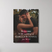 Mariage photo signe de bienvenue sur toile (Recto)