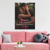 Mariage photo signe de bienvenue sur toile (Insitu(Salon))