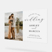 Mariage photo simple et élégant Accueil Frosted (Angle)