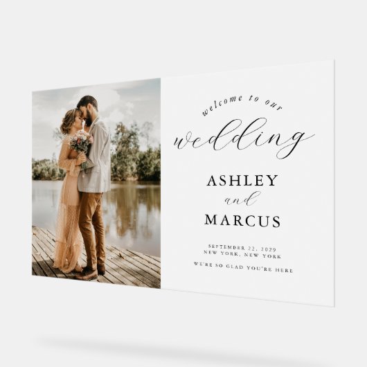 Mariage photo simple et élégant Accueil Frosted (Angle)