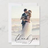 mariage photo simple et moderne merci (Devant)