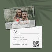 Mariage photo simple moderne RSVP